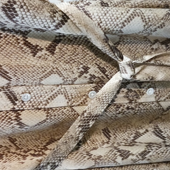 Beautiful Silk Snake Print Button Down Never wore Brand New! - Picture 4 of 12